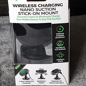 NEW!!!!"Premier" wireless charging nano suction stick on Mount
